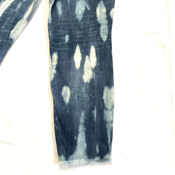 Upcycled Raw Hem Reverse Dyed Jegging Jeans Size 22 - Picture 10 of 13